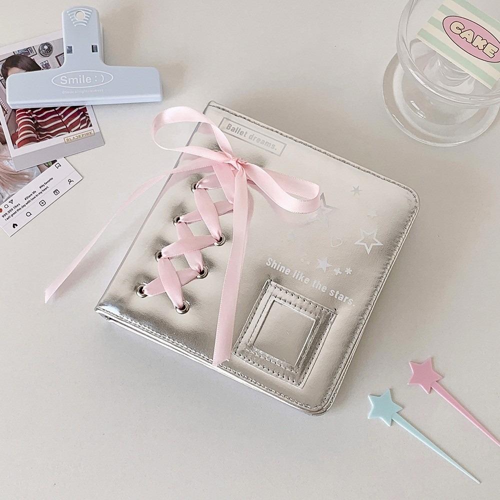 Bow Loose Leaf Photo Album Cover Korean Style Photocard Cover A5/A7 Binder Notebook Cover  Study
