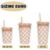 Reble Ulated Neoprene Iced Coffee Cup Sleeve, Durable Drink Sleeve for Cold Beverages, Beverage Holder for Iced Coffee, Floral Checkers