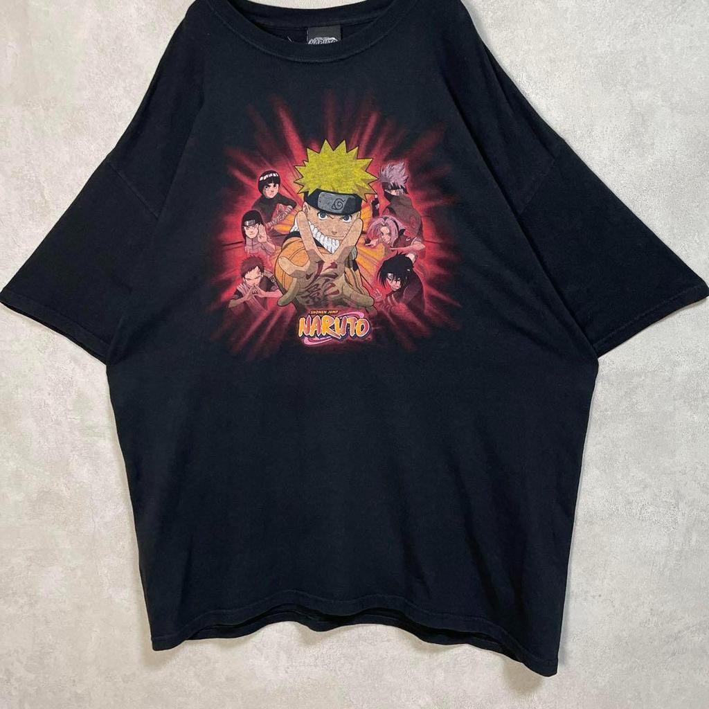 [USED] Vintage 2000s Naruto Gaara Short Sleeve Shirt, Anime, Manga, Black (5)