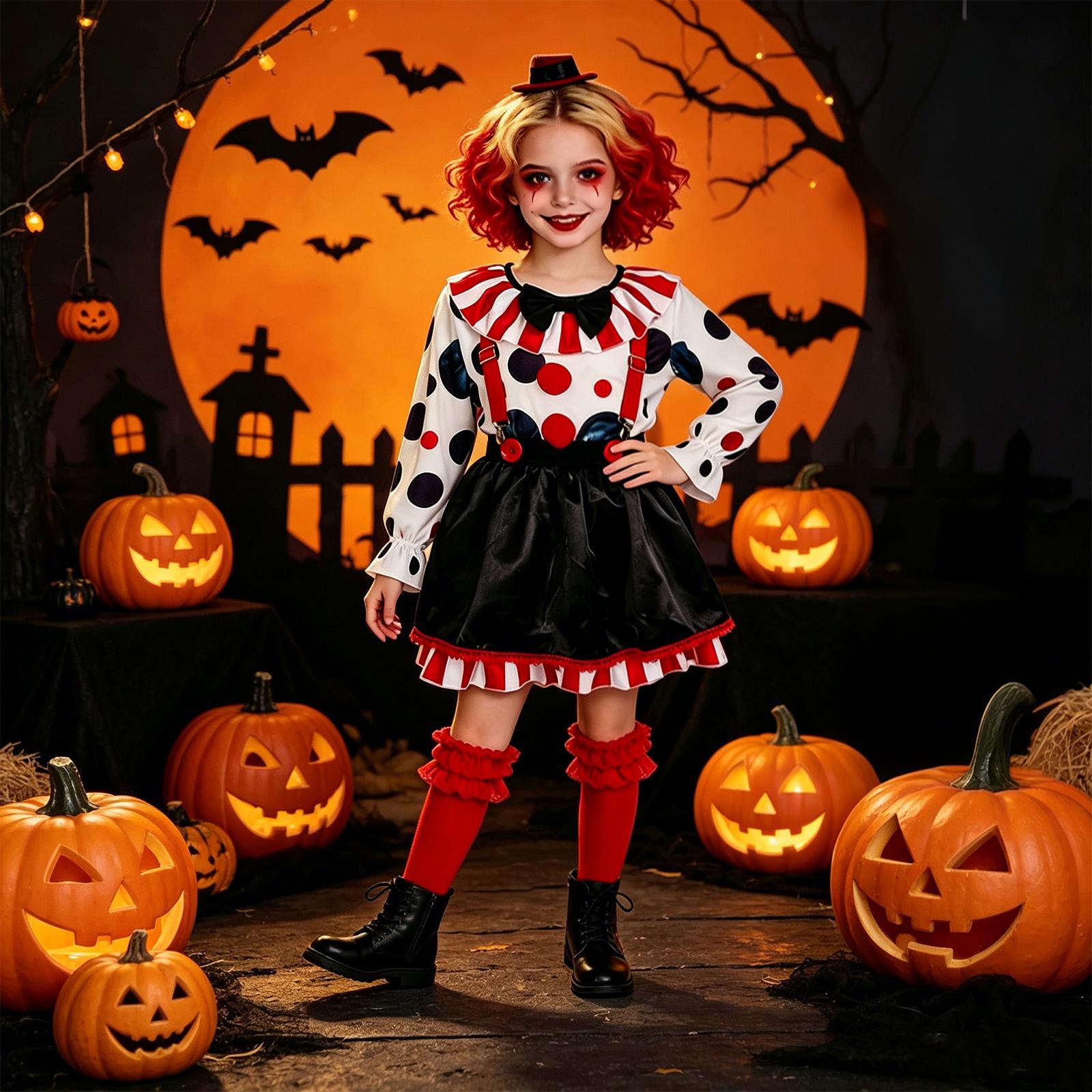 Kids Halloween Costume - Multicolor Transformable Dress-Up Outfit for Boys Girls, Funny Cosplay Party Wear 100