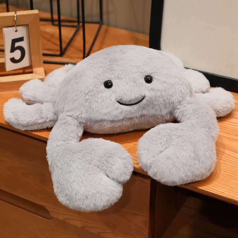 Cute Crab Plush Doll With Short Pile Fabric For Kids Birthday Gift And Photo Prop