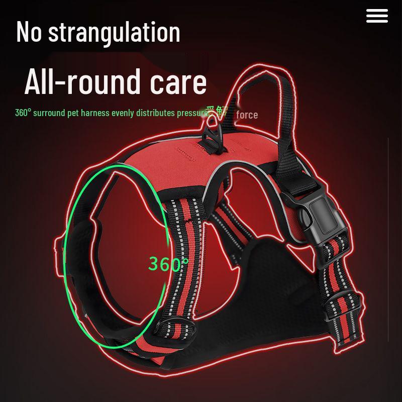 Reflective No-Pull Dog Harness and Leash Set for Large Dogs