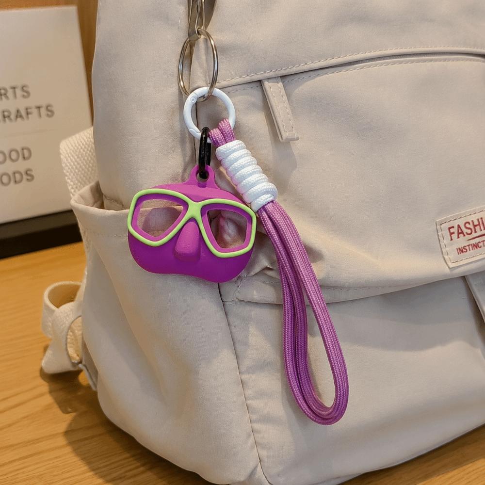 Mini Braided Rope Keyring Creative Bag Charm Delicate Diver Goggles Keychain Party Favor