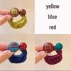 Korean-Style Seamless Elastic Hair Ties for Women - M-Shaped, Candy Colors, No-Damage, Perfect for Ponytails