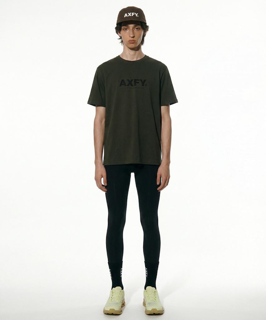 Egseupai Logo Coolever Runner Short Sleeve T-Shirt - Khaki