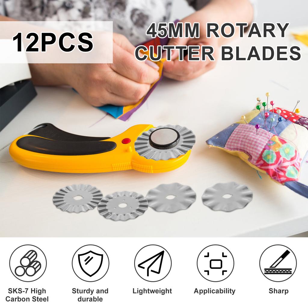 Cutter Blades Portable Wave Rotary Blades Convenient Cutter Replacement Blades Versatile Crochet Edge Rotary Cutter Blades Solid