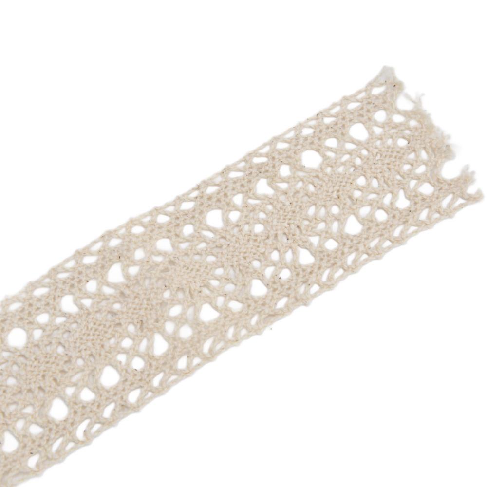 1pcs Beige Cotton Lace Trim 10 Yards Length DIY Sewing Lace Crochet Lace Ribbon For Decoration