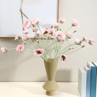 Flores Artificiais Ramo de Flor de Seda Falsa com Hastes Toque Real Arranjo de Flores Artificiais para Decoração de Mesa de Cozinha de Casa na Primavera