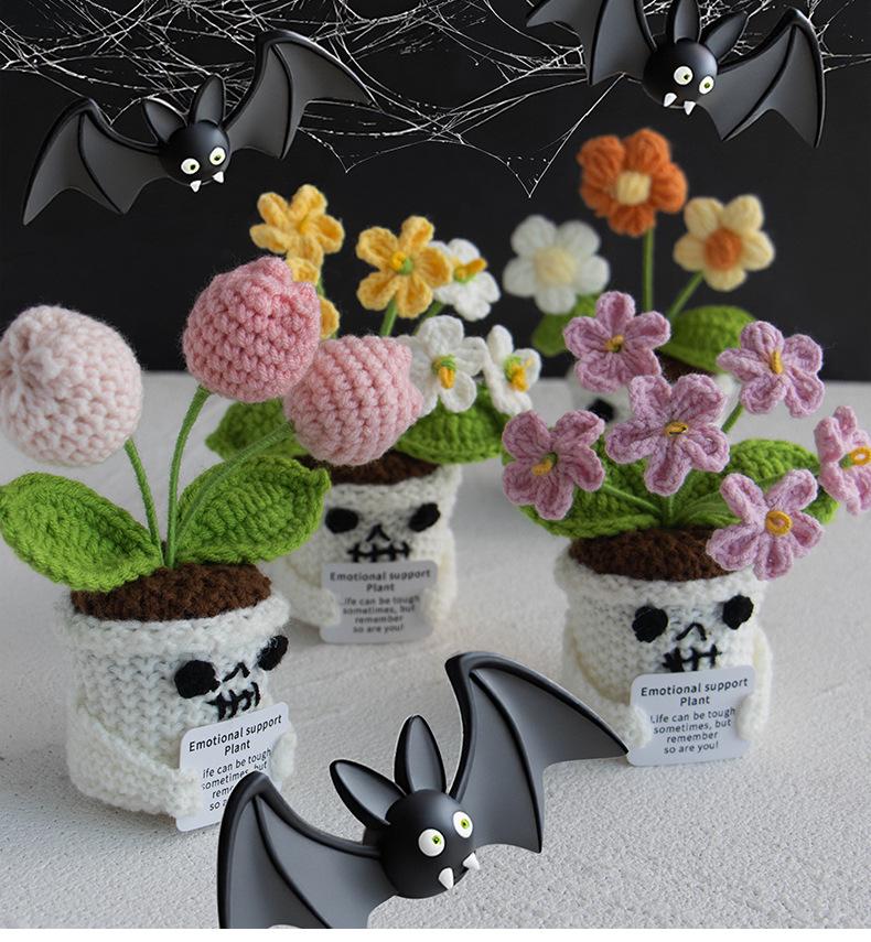 Halloween Positive Energy Knit Ghost Doll Ornament