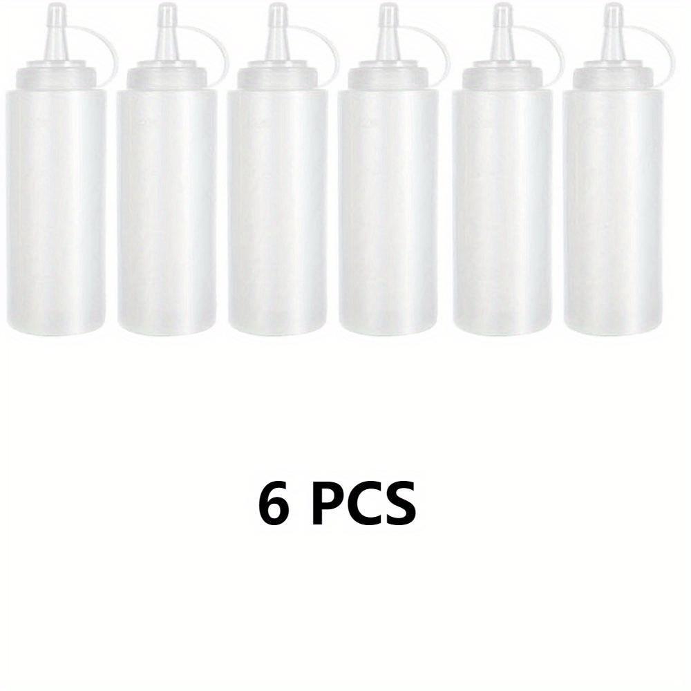 6pcs/12pcs 8oz Plastic Squeeze Bottles Multipurpose Squirt Bottles for Ketchup Condiments BBQ Sauce Dressing Grilling Crafts