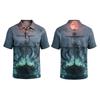Men's Halloween Printed Short Sleeve Shirt for Party and Daily Wear