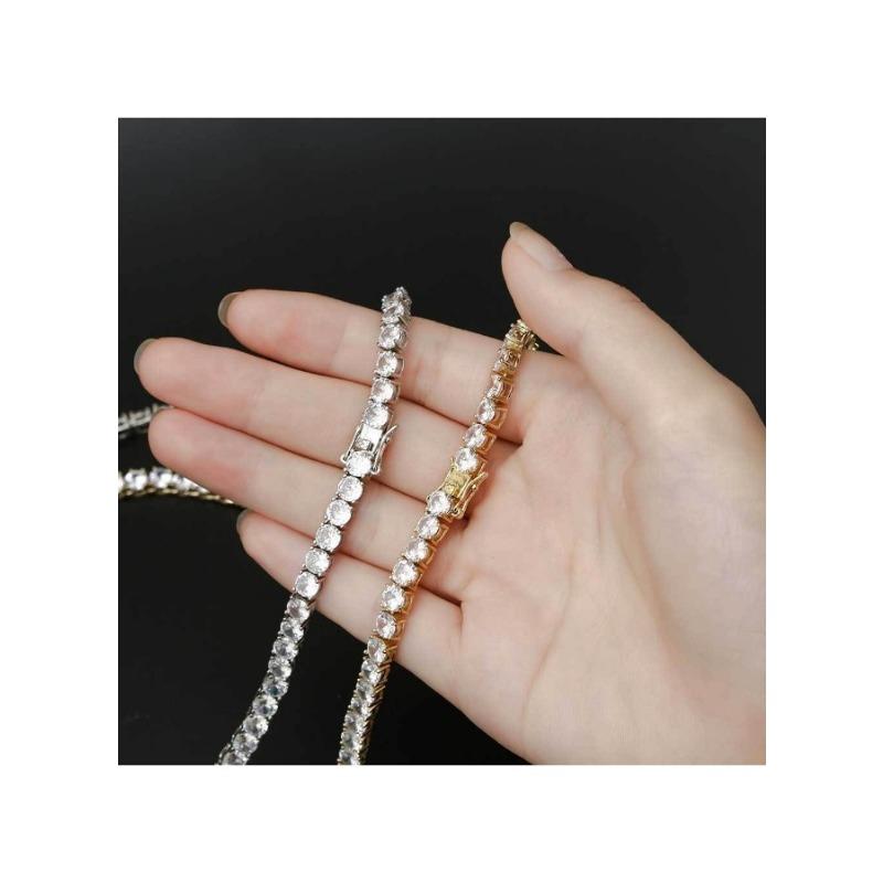 5mm European and American New Hip Hop Jewelry Zircon Necklace Men's Fashion Brand Personalized Accessories Chain Men's Necklace