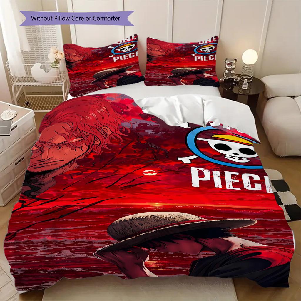 One Piece Anime Soft and Comfortable Duvet Cover, Children's Bedding Set Gift, Various Sizes Available LXR163