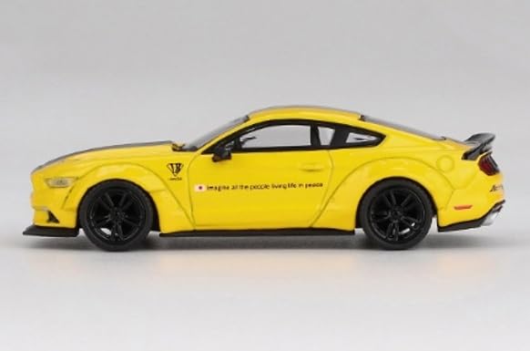Sunrich MINI GT Ford Mustang Triple Yellow Finished Model 1/64 LBWORKS (Right-Hand Drive) MGT01077-R