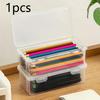 10/4/1pc Large Capacity Transparent  Pencil Case  Stackable Clear Office Supplies Organizer for Pencils, Erasers Tape Dispensers