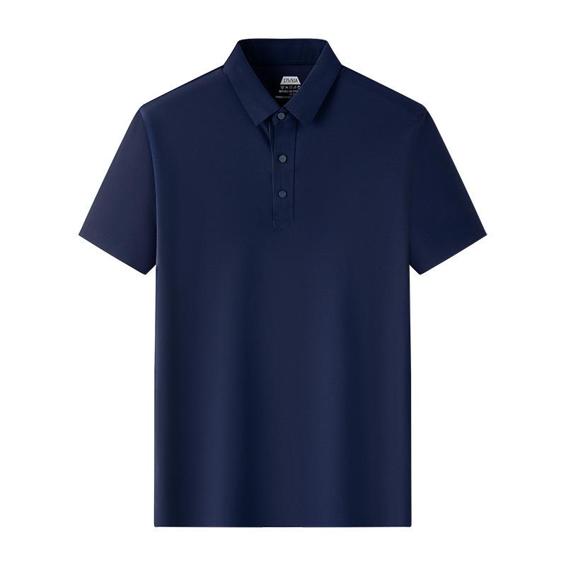 Men's Short-sleeved T-shirt Summer New Solid Color Polo Shirt for Young and Middle-aged People Jinami Seamless T-shirt