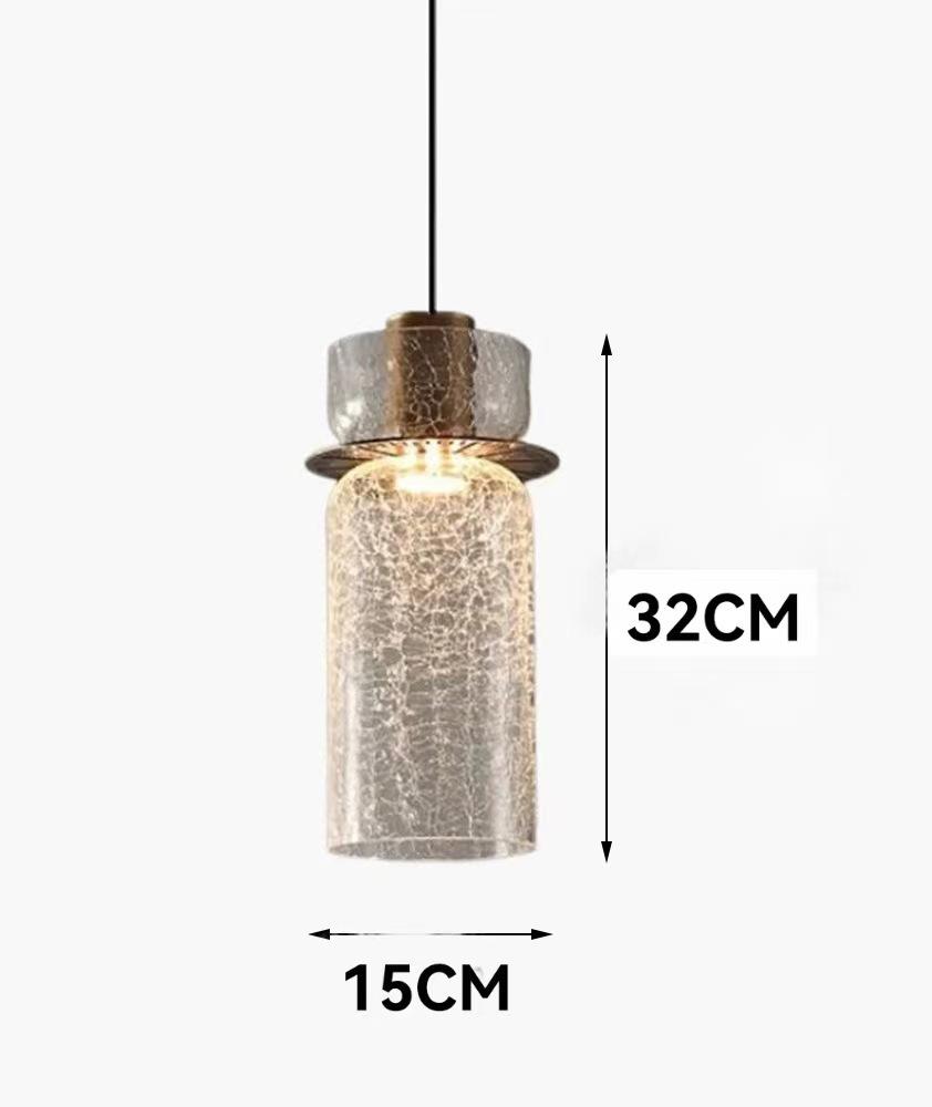 Crackle Pattern Retro Bedside Pendant Light - Modern Luxury Cafe Bar Wall Light