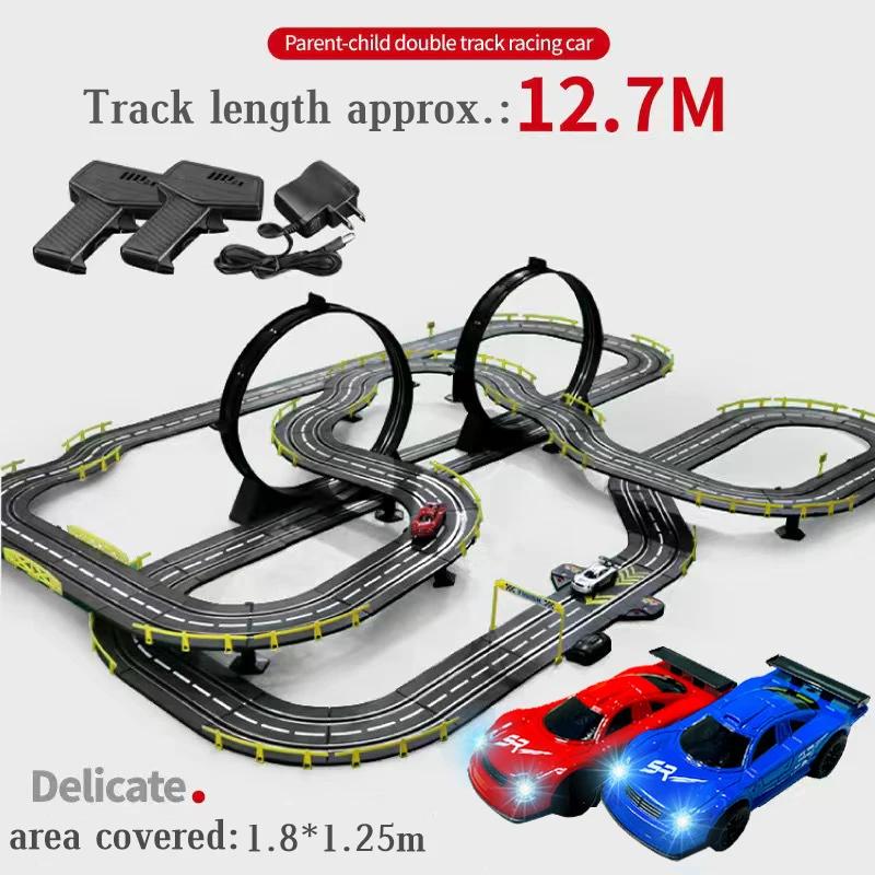 Electric 1/43 Rail Car Double Racing Track Toy Autorama Circuit Voiture Remote Control Car Electric Railway Slot Race Car Toy