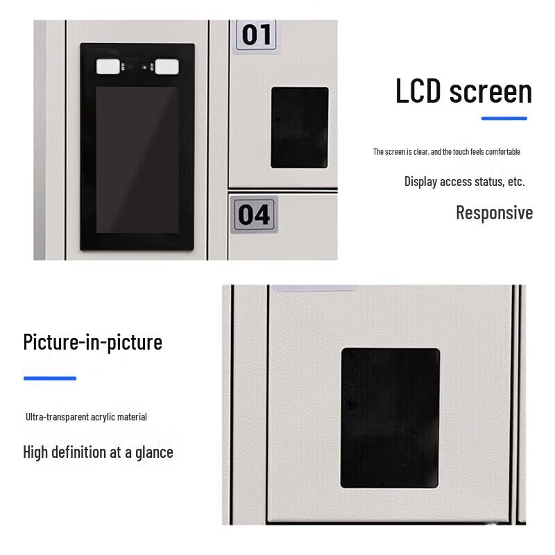 Huiyunxing Smart 10-Door Mobile Phone Charging Cabinet with Face & Fingerprint ID