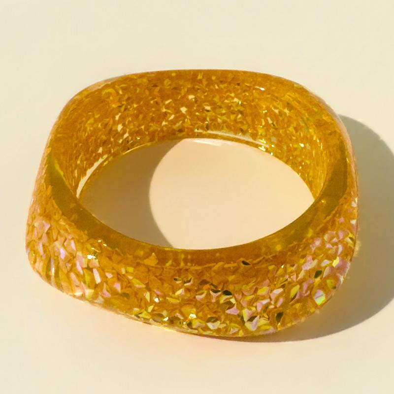 Accessories, exaggerated round resin glitter bracelets, transparent bracelets wholesale