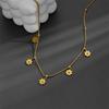 Gold-Plated Five-Petal Flower Pendant Necklace: Simple Titanium Steel Aesthetic for Women