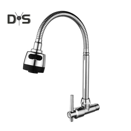 Kitchen Sink Faucet 360-Degree Rotatable Universal Easy To Install Single Hole Single Handle Cold Water Kitchen Faucet