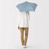 MUJI Lightweight Folding Umbrella for Sun and Unisex Smoky 50cm Rain, Adult, DEA03A5S, Blue,