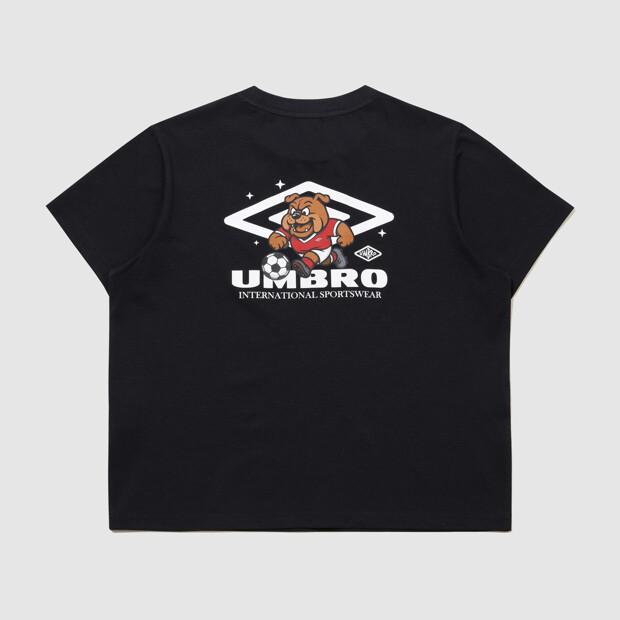 UMBRO [Quick-Dry] Derby Dog Fresh Short Sleeve T-Shirt Black Ur123Crs34