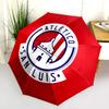 Atlético San Luis  pattern, automatic folding umbrella, portable and foldable design, 8 ribs, a Christmas or birthday gift.