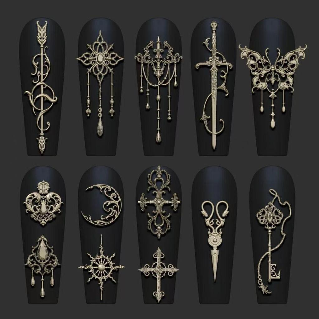 European Retro Baroque 3D Nail Art Silicone Mold - High Transparency for Autumn/Winter