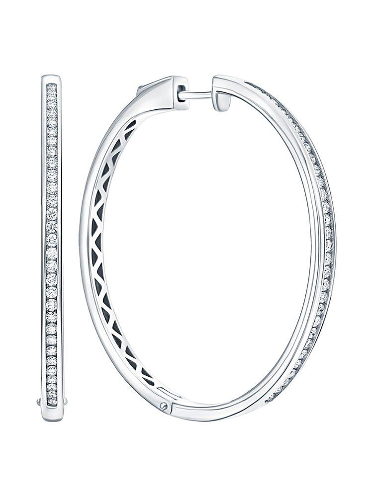 925 Sterling Silver Fashion Exquisite Full Zircon Hoop Earring For Women Engagement Wedding Luxury High Quality Fine Jewelry