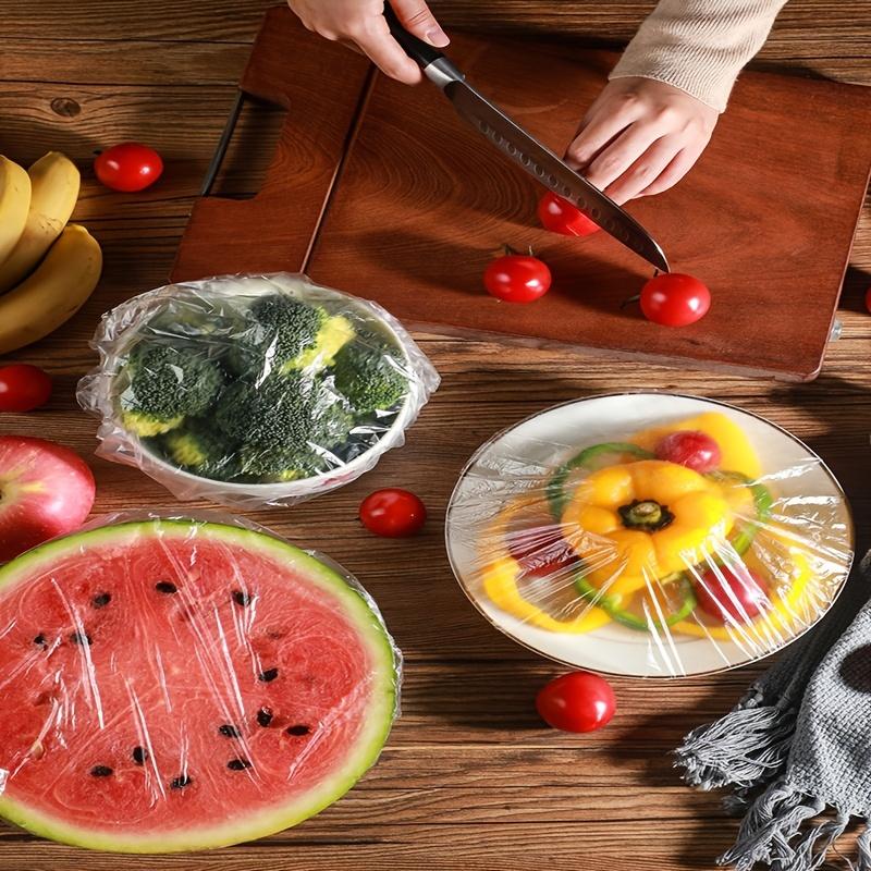 Fresh Keeping Bags 200pcs with Elastic Disposable Shrinkable Food Storage Covers for Kitchen Bowl/Plates