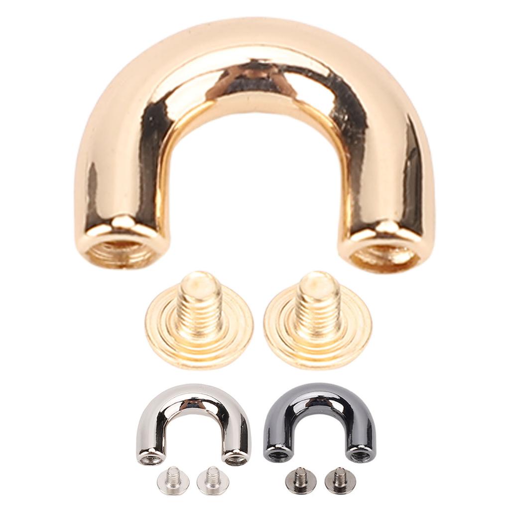 20 Set Bag Arch Bridge Metal Electroplating 5.5mm Crossing Screw Back D Ring Connector Buckle Set Fo