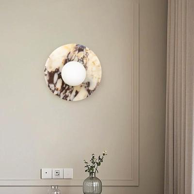 Luxury Italian Marble Wall Lamp for Living Room, Bedroom, or Corridor