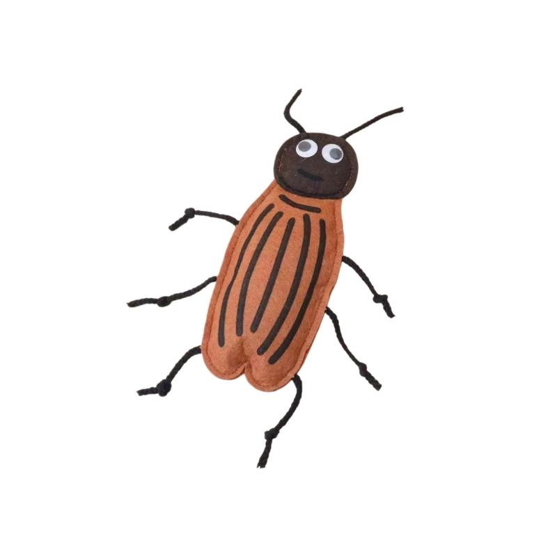 Durability Cockroaches Pattern Felted Cats Toy Relieve Stress Realistic Simulation Interactively Kittens Chews Toy