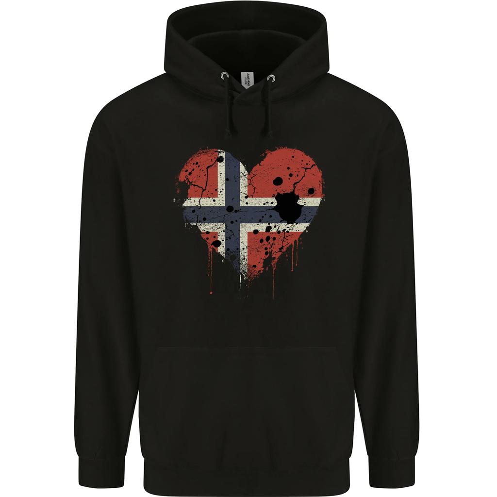 Love Norway Flag Norwegian Day Football hoodie-Casual Pullover Sweatshirt
