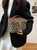 Chic Leopard Print Makeup Bag for Women, Large Capacity, Professional Storage, Aesthetic Travel Handbag