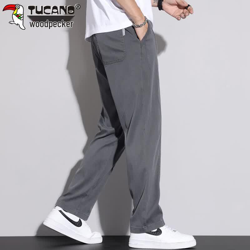 TUCANO Men's Lyocell Blend Loose Straight Leg Casual Pants