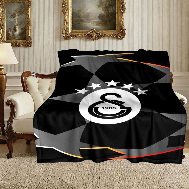 Galatasaray SK Pattern Blanket, Cozy Blanket for All-Season Comfort on Sofas, Beds, Office, Car, Camping and Travel