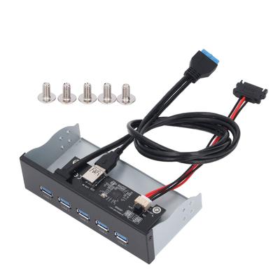 Front Panel USB Hub 5xUSB3.2 GEN1 19 Pin 5.25 Inch Optical Drive Front Panel for WIN7 8 10 2003 for