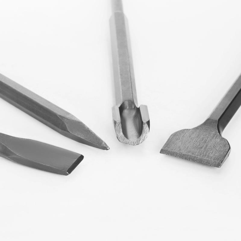 4 Stück/Packung 40cr 250mm Flachmeißel Elektrischer Hammerbohrer zum Brechen von Betonmauern
