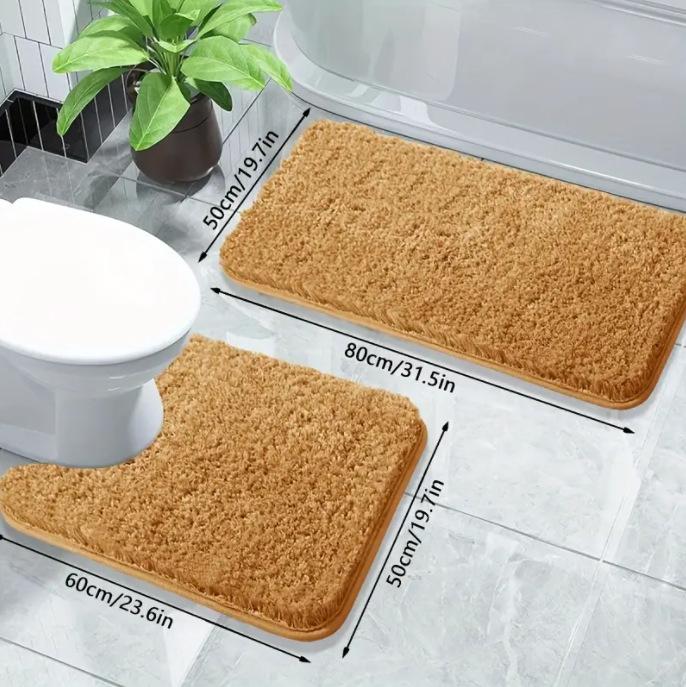 Bathroom Absorbent Floor Mat Home Bathroom Floormat Quick Drying U-shaped Toilet Cushion Carpet Bathroom Accessories At The Entrance of The Toilet