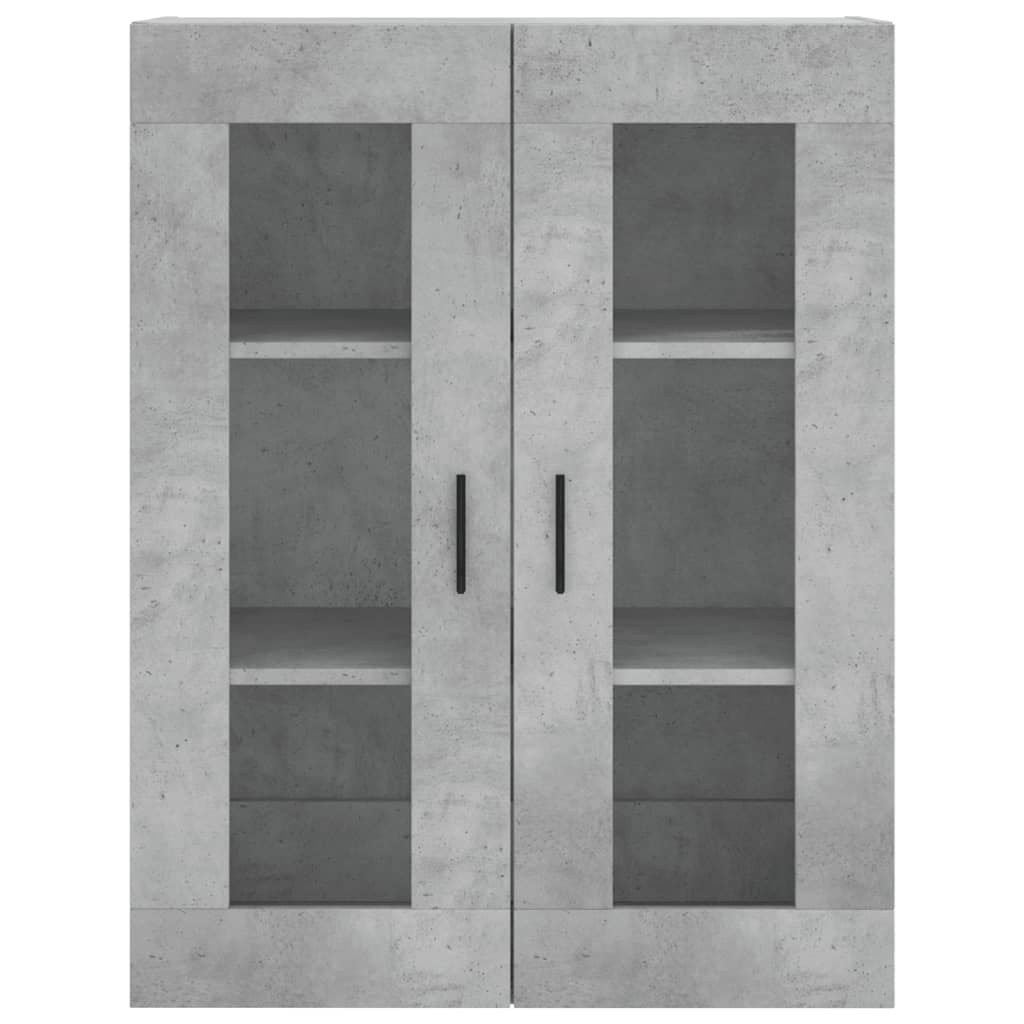 Vidaxl Display Cabinet, Concrete Grey 69.5X34X180 Cm Wood-Based Material