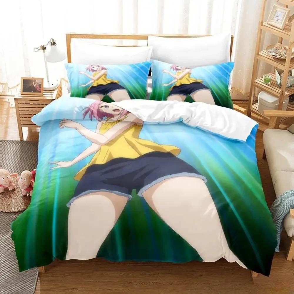 Gokukoku No Brynhildr Bedding Set Single Twin Full Queen King Size Bed Adult Kid Bedroom Duvet cover Anime Bed Sheet