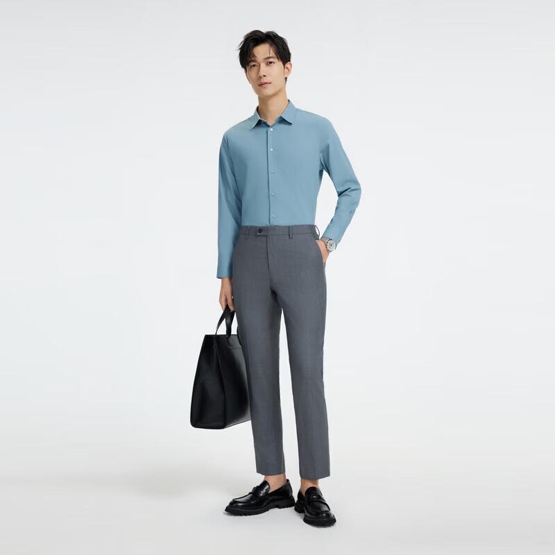 JOEONE Men's Modal Stretch Long Sleeve Formal Shirt