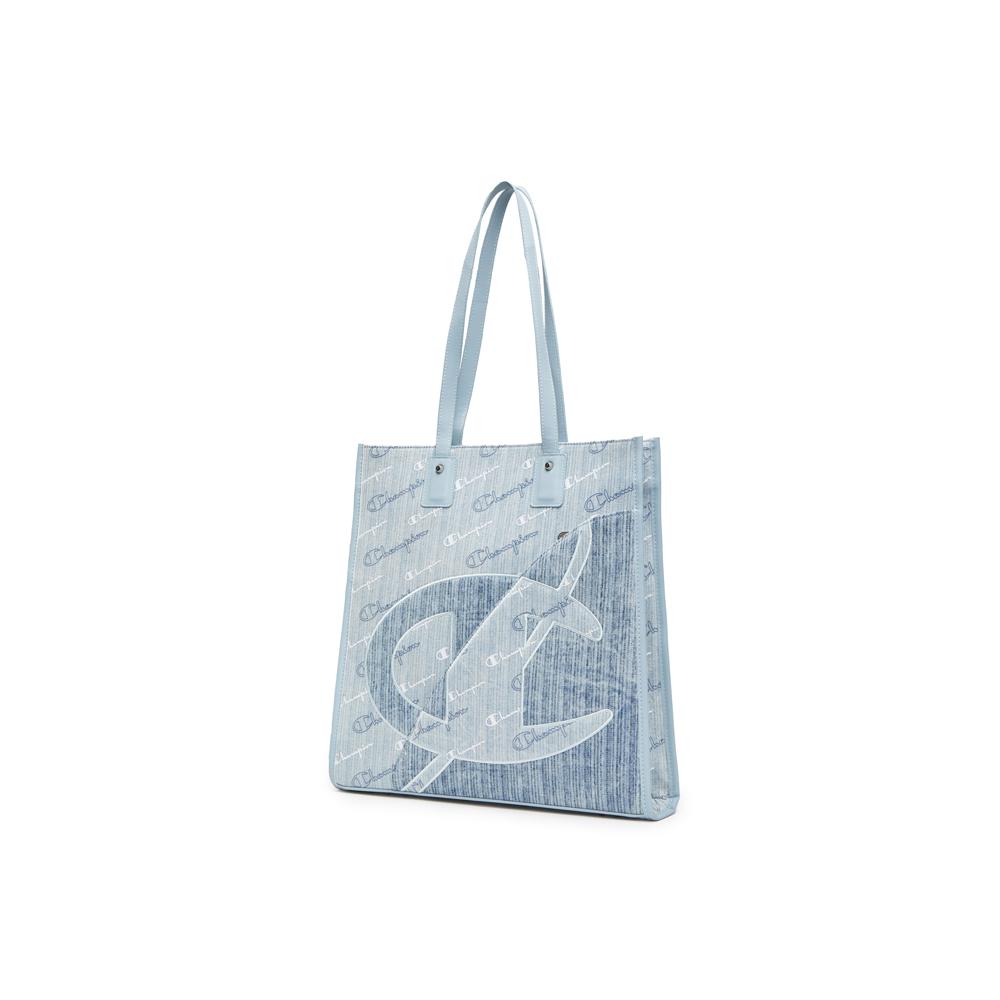 New Champion Fabric Backpack Shoulder Bag Unisex Light Blue Denim/Dark Blue Denim U5BACPU41