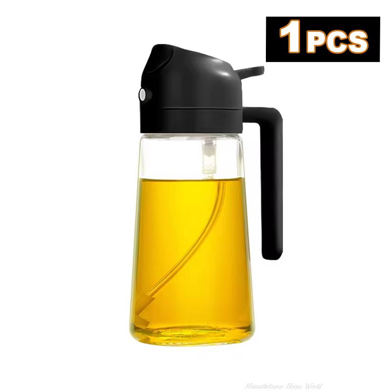 16oz Oil Sprayer for Cooking 2 In 1 Spray  Pour Olive Oil Dispenser 500ml Plastic Spray Oil Bottle - Kitchen Barbecue Gadgets