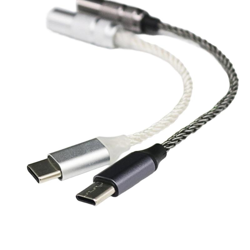 Type C to 3.5mm Extension Cable Female to Female Portable for Headphone Mobile Phone Enhances Sound Output Quality