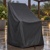 Sloped-Top Chair Cover Easy to Store Drawstring Black for Patio, Garden