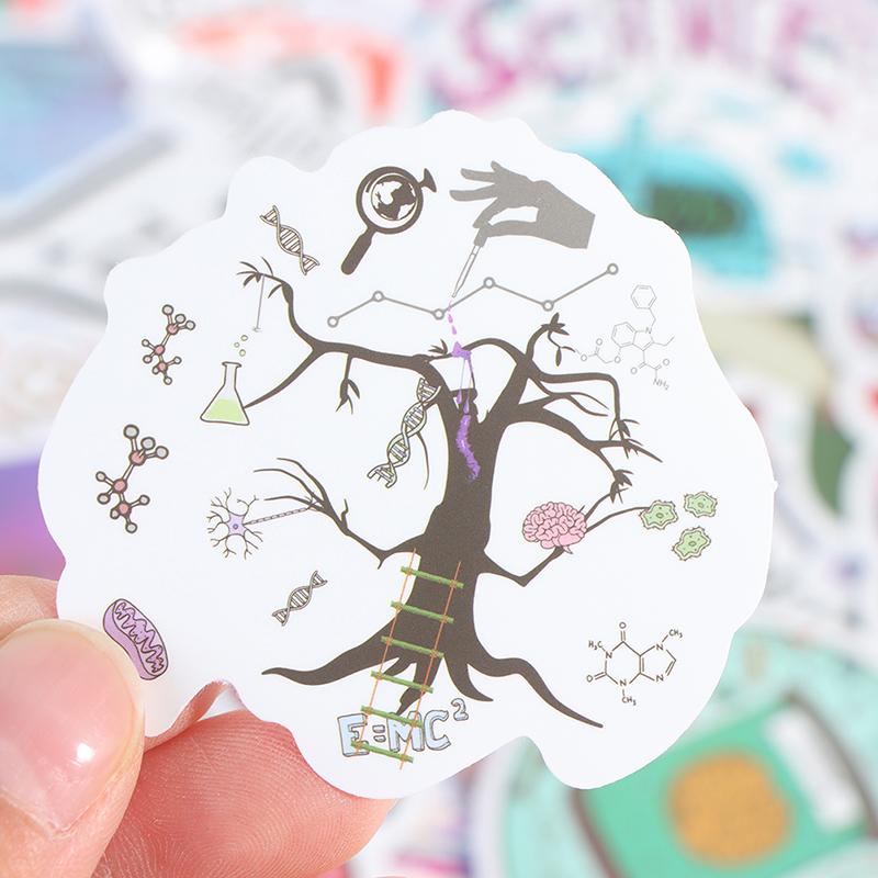 100 ks nálepka Science Chemistry Laboratory pro kufr na notebook na skateboard